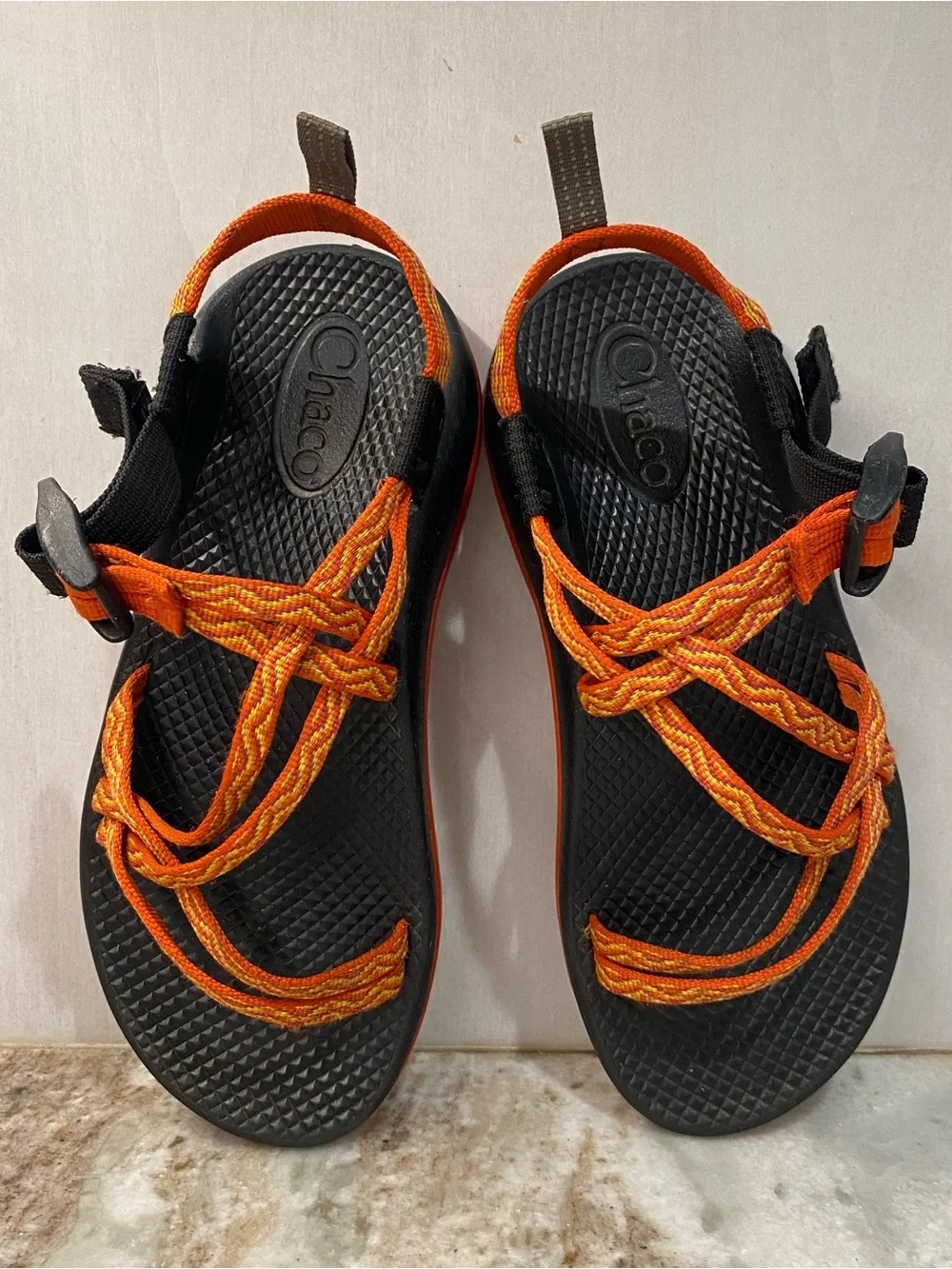 Chaco Kids ZX2 Classic Double Strap Orange Sandals 4